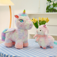 Peluche personnalisée en tissu doux CPC Yanxiannv, jouets en peluche, accessoires animaux, oreiller licorne coloré en coton PP