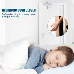 Chất lượng cao 180 độ tự động cửa gần hơn Thiết kế hiện đại hợp kim nhôm 40-65kg overhead cửa gần hơn <span class=keywords><strong>transom</strong></span> che giấu các tính năng - Product Image 5