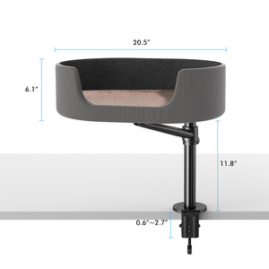 Großhandel Höhen verstellbares umwelt freundliches Katzen bett für Schreibtisch 360 ° drehbar Perfect Desk Pet Nest Katzen bett Bequemes Haustier bett - Product Image 4