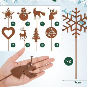 Juego <span class=keywords><strong>de</strong></span> adornos <span class=keywords><strong>de</strong></span> hierro <span class=keywords><strong>de</strong></span> Navidad <span class=keywords><strong>de</strong></span> estilo moderno con tema divertido con <span class=keywords><strong>siluetas</strong></span> <span class=keywords><strong>de</strong></span> <span class=keywords><strong>muñeco</strong></span> <span class=keywords><strong>de</strong></span> <span class=keywords><strong>nieve</strong></span> y ciervos decoración <span class=keywords><strong>de</strong></span> jardín al aire libre <span class=keywords><strong>de</strong></span> 11 piezas - Product Image 4