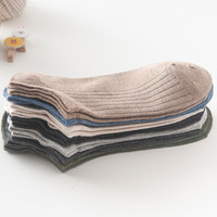 Chaussettes en coton respirantes, antidérapantes et antibactériennes pour hommes, couleur unie, décontractées, printemps-été