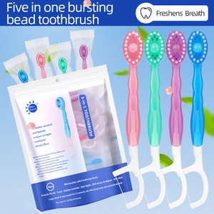 Mini cepillo de dientes desechable con perlas efervescentes, cerdas suaves, empaquetado individualmente, cepillo de dientes de viaje para adultos - Product Image 3