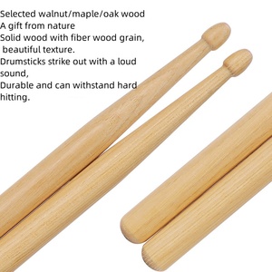 Commercio all'ingrosso 5A acero <span class=keywords><strong>noce</strong></span> rovere Jazz bacchette mazze a tamburo martelli bacchette - Product Image 3