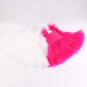 princess girls fashion short dress kids clothes for girls hot pink tutu party dress casual chiffon dress