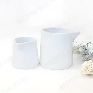 高品质空白色陶瓷按摩蜡烛台与喷口