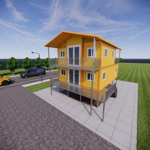 Maison Préfabriquée Conteneurisée à 2 Étages, Bureau Mobile <span class=keywords><strong>de</strong></span> Luxe, Cabane <span class=keywords><strong>de</strong></span> Vacances avec <span class=keywords><strong>Verre</strong></span> Panoramique Respirant et Option Épaissie - Product Image 2
