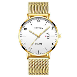 Nuevo reloj de pulsera para hombre, reloj de cuarzo luminoso con correa de malla y correa de cuero, reloj de negocios y moderno para hombre - Product Image 5