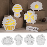 DM1246 Hérisson Champignon Gâteau Trèfle Forme Veilleuse Résine Silicone Moule Lampe Silhouette Ciment Gypse Plâtre Moules