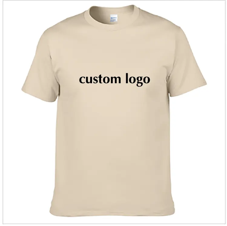 T-shirt en coton pour hommes, estival et simple, de haute qualité, impression de logo personnalisé, grande taille