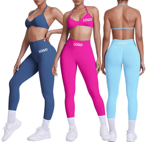 Conjunto Deportivo de 2 Piezas para Mujer, <span class=keywords><strong>Ropa</strong></span> de Yoga, Traje de <span class=keywords><strong>Pilates</strong></span>, <span class=keywords><strong>Ropa</strong></span> Deportiva para Gimnasio, Leggings con Efecto Push-Up y Sujetador Deportivo - Product Image 1