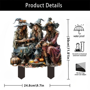 Tres niñas pequeñas al otro lado de la frontera están bebiendo agua y riéndose. Adornos colgantes acrílicos impermeables resistentes al desgaste - Product Image 6