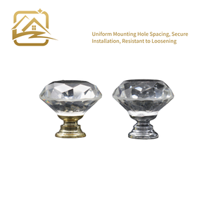 Tiradores de acrílico con detalles en latón para cajones, pomos para cómodas y manijas para puertas de gabinetes - Precio al por mayor - Product Image 3