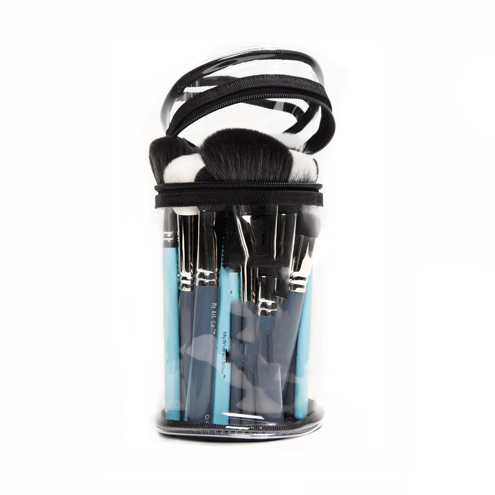 Waterproof Transparent Clear PVC Cylinder Makeup Brush Holder