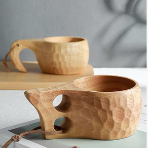 Classic Oak Wood Cup Saucer <b>Set</b> Eco-Friendly Sustainable for Coffee <b>Tea</b> Drinkware Beautiful for Decoration <b>Afternoon</b> <b>Tea</b> - Product Image 5