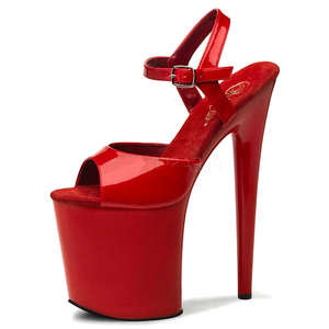 Nouvelles chaussures pour femmes, talons hauts de 20 cm, semelles épaisses, modèle à bout ouvert, podium, boîte de nuit, sexy, sandales imperméables à tige en acier - Product Image 3