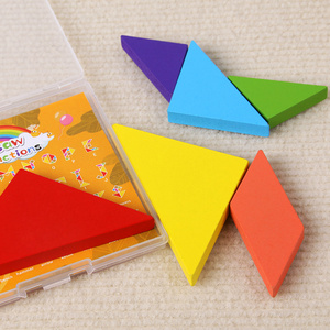 Montessori Children Shape Sorter Wooden <strong>Tangram</strong> Games Geometry Building Block Sets Educational <strong>Learning</strong> Toys for Kids Boys Girls - Product Image 5