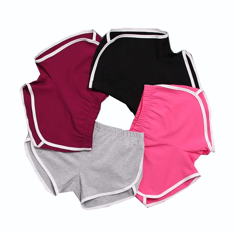 Shorts femininos para meninas, shorts esportivos de secagem rápida para corrida, camada dupla, cintura elástica, shorts de treino com ioga, short