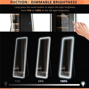 Modern Wall-Mounted Full Body <b>Mirror</b> <b>with</b> LED <b>Lighting</b> Cross-Border E-Commerce Sales for Salons Salon <b>Lighting</b> Fitting <b>Mirror</b> - Product Image 3