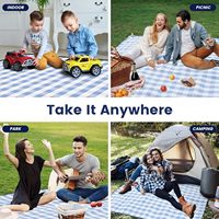 Tapis de pique-nique pliable en polyester Oxford imperméable, style personnalisé, pour la plage et le jardin, trois couches épaisses, vente en gros