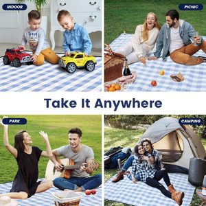 Wholesale Customized Style Polyester Oxford Waterproof Foldable Tent Grass Beach Three Layer Thick <b>Picnic</b> Mat <b>Blanket</b> - Product Image 6