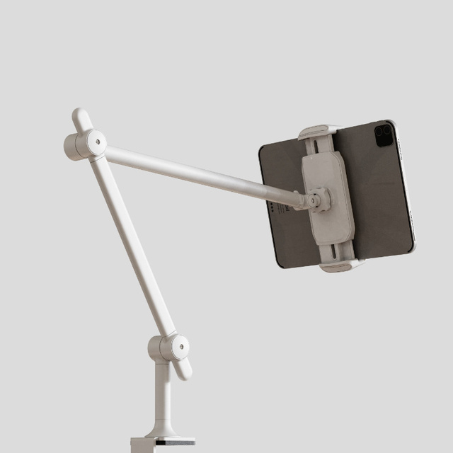 Peacemounts PM-ST05 360 Degree SPCC Plastic Metal Flexible Adjustable Clamp Desktop Tablet Holder 4.7-12.9 Inch PC Stand