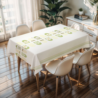 Nappe d'extérieur en PVC RNPT, motif simple de fleurs rouges, protection pour table, réutilisable, qualité supérieure, idéale pour les festivals