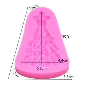 Molde de Silicona 3D con Forma Irregular <span class=keywords><strong>para</strong></span> Decoración de Pasteles y Fondant, Diseño de Falda Plisada <span class=keywords><strong>para</strong></span> Vestido de Noche - Product Image 2