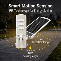 Lámpara Solar LED para Alumbrado Público Cishine, Diseño Innovador, Todo en Uno, con Sensor de Movimiento Inteligente y Limpieza Automática