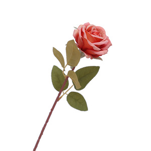 Bouquet de roses artificielles rétro européennes à tige unique, parfumées, faites à la main, longue durée, toucher naturel, pour salon - Product Image 5