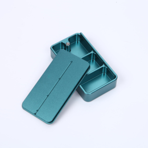 OEM and ODM Aluminum 6061 Anodizing Brass Pill case 8 Compartment Pill case Pill case Keychain