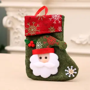 Natal decoração meias Papai Noel pouco meias árvore Natal pingente Natal meias saco do presente fornecedores