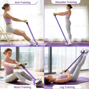 <span class=keywords><strong>Banda</strong></span> <span class=keywords><strong>Elastica</strong></span> con Pedale per Yoga a Casa, Fascia <span class=keywords><strong>Elastica</strong></span> a Sei Tubi per Stretching Completo del Corpo, Assistenza per Addominali, Disponibile Immediatamente - Product Image 5