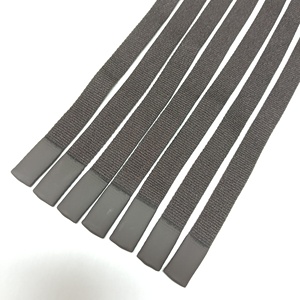 Recycled Polyester Flat <b>Cord</b> <b>Braid</b> Rope Silicone Dipped End Hoodie Drawstring Custom Printed Logo Draw <b>Cord</b> For Garments Bags - Product Image 3