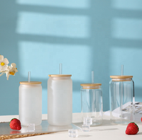 Offre Spéciale fait à la main clair 16oz personnalisé Soda verrerie lced verre tasse à café boisson verre peut tasses pour la maison et le bar