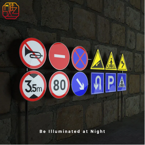 لافتة دائرية من الألومنيوم، مناسبة لإشارات تحديد السرعة على الطرق، مثل: 'ممنوع استخدام البوق'، 'حد الارتفاع'، 'حد العرض' - Product Image 3