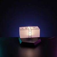 Lampe à monnaie magnétique à lévitation - Lumière LED flottante en forme de dollar, Décoration de salle de jeu, Veilleuse RVB