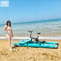 Vélo aquatique SUP long à ponton pour une personne, cadre en aluminium avec plateforme avant gonflable, idéal pour les excursions hôtelières, rangement facile, de Chine Lumark