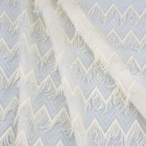 2023 Neues Design 3D-Polyester-Spitzenstickstoff für Kleidungs vorhänge