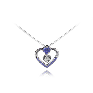 Collana con Ciondolo ZRM 'I Love You to the Moon' in Lega di Zinco con Cristallo e Catena a Serpente per Donne e Coppie, Ideale per Anniversari - Product Image 1