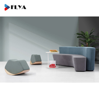Juego de sofá curvo moderno en forma de C, muebles de oficina, vestíbulo, área pública, sofá de ocio, asiento, juego de sofá modular seccional
