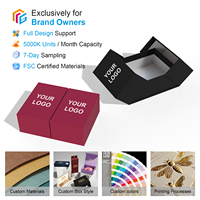 Boîte cadeau en carton blanc magnétique avec logo personnalisé en gros pour l'emballage cosmétique de crème pour les yeux, poudre libre avec laminage mat
