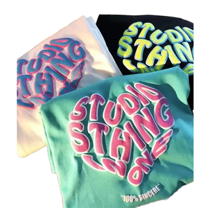 <span class=keywords><strong>HY</strong></span> OEM fabricante de alta calidad 100% algodón camiseta logotipo personalizado ropa de calle de gran tamaño de punto de cuello redondo hombres 3D impreso hombres - Product Image 1