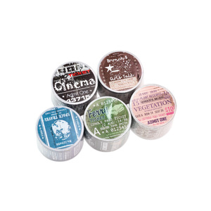 1 ม้วน<span class=keywords><strong>เทป</strong></span>โน้ตวงกลม ซีรีส์โน้ตวินเทจ สมุดโน้ต วัสดุสำหรับงานคอลลาจสุดสร้างสรรค์ สติกเกอร์วงกลม - Product Image 5