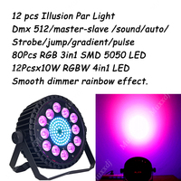 Projecteur PAR à LED 12x10W RGBW 4-en-1 + 80x3-en-1 pour effets de scène, idéal pour discothèques, bars et DJ