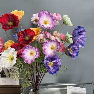 Flores de Amapola Artificiales Jinxi, Realistas, de Seda, para Decoración de Bodas y Hogar - Product Image 2