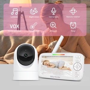 Caméra de surveillance pour bébé 5 pouces 720P avec haute résolution à prix avantageux - Product Image 2