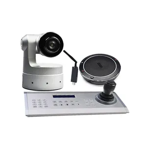مجموعة مؤتمرات الفيديو مع كاميرات ptz عالية الدقة 1080P وميكروفون لغرفة الاجتماعات الصغيرة