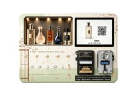 Distributeur automatique mural compact de parfum en spray, à monnayeur, avec plusieurs emplacements pour parfums, sans surveillance