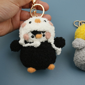 El Yapımı Mini Tığ İşi Penguen Anahtarlık Oyuncak Charm Toptan Sevimli Karikatür Amigurumi Örme Hayvan Çanta Süsü Peluş Oyuncak Anahtarlık - Product Image 2