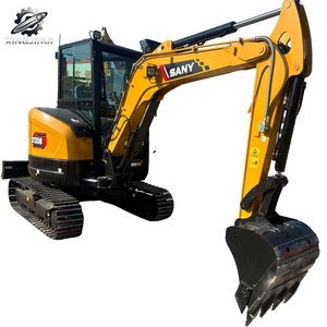 Mini-excavatrice sur chenilles Sany35 d'occasion, 3 tonnes, godet de 0,1 m³, marque chinoise originale, petite excavatrice de chantier, faible nombre d'heures, bon état - Product Image 1